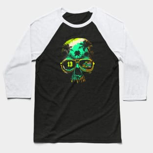 Chill Vibes Skull Baseball T-Shirt